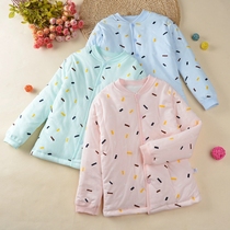 Pure cotton childrens cotton-padded inner liner middle-aged childrens Antarctic cotton open body thin cotton jacket autumn and winter warm cardigan top