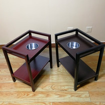 Mahjong machine tea table thickened Ashar steel wood tea table chess room Teahouse supporting tea frame small steel frame table table