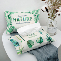 Nordic style paper towels box cloth art cotton linen cute cartoon waterproof pumping paper bags Home containing small frescoed paper towels