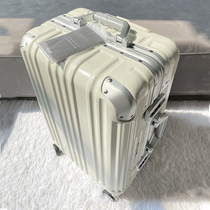 Export to Japan high-end luggage Womens aluminum frame suitcase 24 inch trolley case boarding case mute universal wheel box