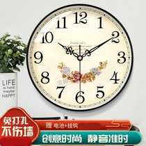Home wall clock living room clock Nordic creative modern simple hanging watch clock Wall fashion quartz clock home
