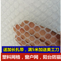 Plastic grid window net balcony fence anti cat net plastic net stairs child guard fence net chicken and duck breeding net