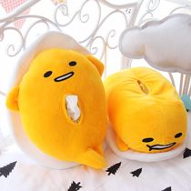 Creative cute cartoon lazy egg egg yolk brother paper towel plush car home tissue box tissue cover