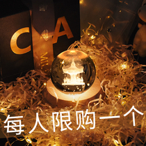 Creative Carousel Crystal Ball Music Box Music Box Music Box Sky City Birthday Gift Children Send Princess Special