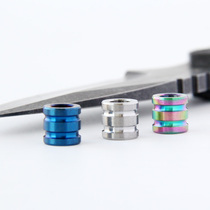 TC4 titanium alloy cylinder knife pendant DIY handmade outdoor umbrella rope tail rope pendant EDC pendant color titanium mobile phone pendant