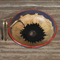 Jingdezhen hand wash basin art basin fashion sanitary ware carved classic toilet wash basin