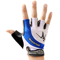 Nepartak men's and women's riding gloves half finger summer bicycle mountain bike riding equipment breathable shock absorption
