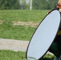110CM round foldable gold and silver two-color two-in-one reflector photography outside the studio