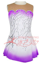 Ice spirit Adult childrens figure skating suit performance suit Lilac grading suit Skating training suit customization