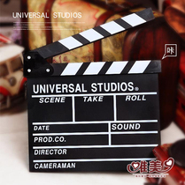  Scene board Film playing board Photography photo props Home decoration groceries creative wooden director board Black English