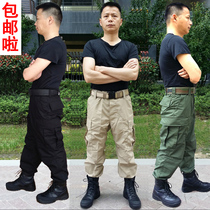  Military fans multi-pocket loose mesh casual pants training pants tactical trousers mens spring and summer plus fat plus size overalls