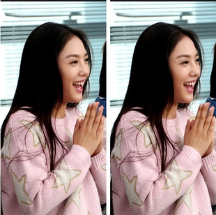 加油吧实习生宋暖赵丽颖同款周格格韩版五角星开叉宽松套头毛衣女