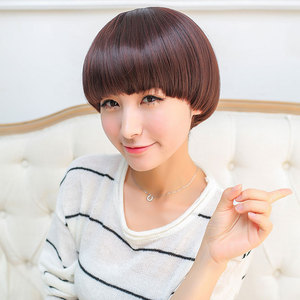 包邮短发可爱蘑菇头 短发女生 bobo头 修脸韩版时尚短发