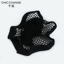 Qianji wig air bangs wig female head replacement light thin traceless real hair net red one piece of white hair