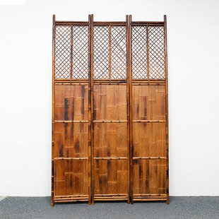 竹编屏风 老斑竹屏风 中式 复古 艺术茶道 玄关隔断 文人雅玩