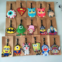 Cartoon silicone luggage tag boarding pass suitcase check card cute luggage tag creative label listing