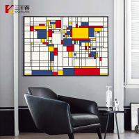 抽象地图-墙画书房办公室创意画复古世界地图