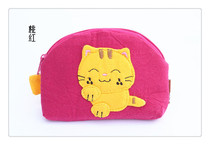 Clear Cabin Alla Cat Cute Mini Pure Cotton Zero Wallet Coin bag Bag Pocket Casual