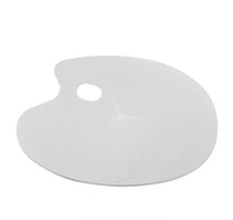 Large gouache palette Oval thickened three-line palette Palette Color Palette Color Palette Plastic