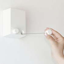 Balcony invisible shrink clothesline non-perforated wall hanging indoor telescopic wire rope hotel bathroom drying rack