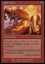 5 dogs tcg] World Wisdom brand English flame seal enemy seal of fire