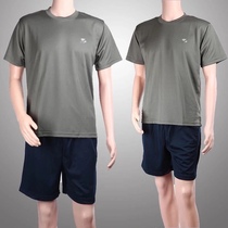 Physical training suit suit summer men and women military fans short-sleeved shorts training uniform sports round neck T-shirt