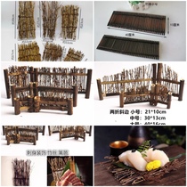 Japanese and Korean cuisine hand-woven bamboo small fence sushi tray bamboo silk tea table decoration bamboo screen sashimi ornaments