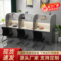 Self Study Room Study Desk Examination Closed Immersive Training Coaching Class Partition Desk Brief Modern Shared Computer Desk