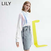 The same paragraph LILY2020 autumn new women's cotton high-waisted washed denim skirt in the mall