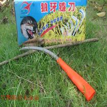 Wolf tooth brand sickle small saw sickle stainless steel small sickle weeding sickle belt Sawtooth grass cutter