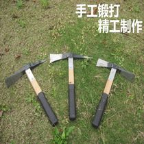 Agricultural track steel flower hoe digging herb root dual-purpose hoe climbing outdoor multifunctional pickaxe garden tools