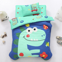 Padded kindergarten napping quilt Pure cotton cotton childrens three-piece set with core six-piece set of bedding
