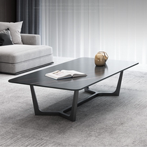2020 new Nordic minimalist rock board coffee table marble metal leg tea table modern small apartment rock board coffee table