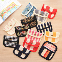 Japan-ROK Canvas Mini Small Pocket Zero Wallet Waterproof Lady Clasp Coin Bag Bank Card Drivers License Card Bag