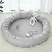INS Multi-function oversized round baby sleeping small bed Childrens room Play game cushion baby bed medium bed