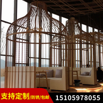 Iron Birdcage decoration extra-large decoration hot pot restaurant bird cage stand outdoor large sofa bird cage