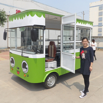 Electric streetcar fried yogurt car Breakfast fast food car Oden braised cooked food roast duck stall Milk tea snack car