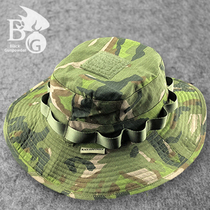 Black Gunpowder BG 81 type (Big Five Leaves) outdoor military fans tactical Ben Nen hat round hat