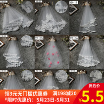 Bride's head dress, main wedding dress, simple photo taking, Photo Props, shomori headdress, super fairy net red wedding headdress