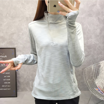 Spring and Autumn Dress Women Outdoor Mountaineering Cycling Yoga Quick Dry Stand Collar Breathable Sports Set Long Sleeve T-Shirt Tide