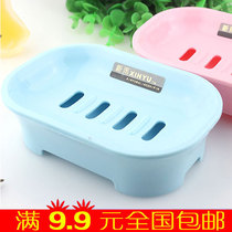 Boutique creative plastic thick double soap box drain soap box non-slip bathroom soap box multi-color