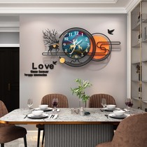 Net red Nordic clock home atmospheric wall clock light luxury creative simple decoration Wall living room silent hanging clock