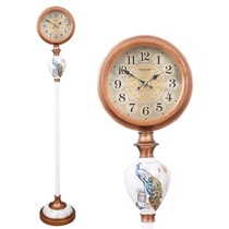 American retro pastoral living room big floor clock atmosphere European personality creative standing Bell fashion painted seat clock clock