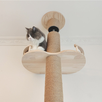 Net red cat climbing frame homemade DIY solid wood accessories bilateral large observation deck large Coon cat universal cat jumping platform