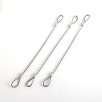 Customized stainless steel safety rope wire rope speaker sling two-end ring lamp lanyard outdoor anti-falling miner lamp rope
