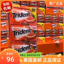 American Trident Trident Xylitol Sugarless Chewing Gum Original Orange Mint 15 Pack