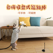 Feather cat stick long rod bite resistant ribbon interactive toy self-Hi boring device cat supplies kitten simulation bird