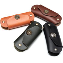 Retro handmade multifunctional large capacity genuine leather key bag male and female head layer cow leather car remote control key sleeve