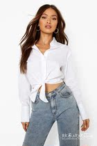 UK 10 05 Famous BO Womens New Casual Lapel Solid Color Comfortable Joker Shirt