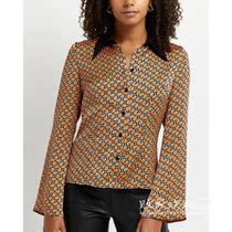 UK 09 13 famous womens new fashion lapel print comfortable Joker shirt